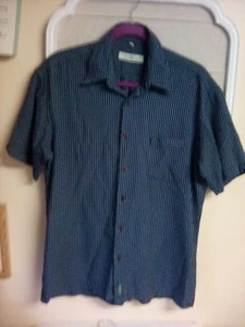 Ben Sherman short sleeve button up blue plaid pocket casual Large men's - Picture 1 of 5