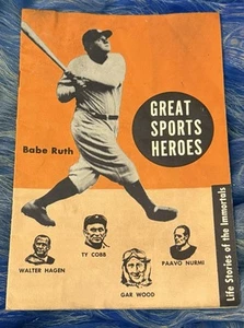 Raro folleto coleccionable vintage de BABE RUTH 'Grandes héroes deportivos' Ty Cobb... - Imagen 1 de 11