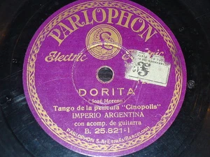 TANGO 78 rpm RECORD Parlophon IMPERIO ARGENTINA Junto al Paraná / Dorita SPAIN - Picture 1 of 1
