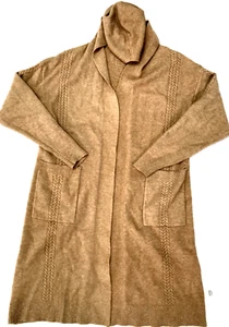 VTG Yi Fan Women Hooded Cardigan Sweater Boho Casual Luxury Preppy Cashmere XL2X - Picture 1 of 4