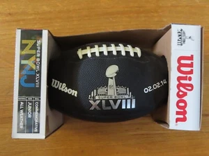 2014 SEATTLE SEAHAWKS vs DENVER BRONCOS Super Bowl XLVIII Junior Football w/ Box - Picture 1 of 6
