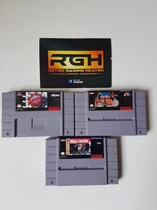 NBA JAM, BULLS VS BLAZERS, ALL-STAR CHALLENGE SUPER NINTENDO USA SNES GAME CARTS - Picture 1 of 9