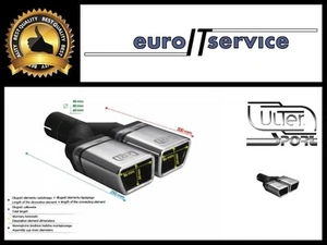 NEUF TOP DOUBLE MUFFLER TIP ULTER SPORT N2-58* - SILENCER TAIL PIPE Ø86x54 - Imagen 1 de 3