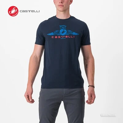 Castelli ARMANDO 2 Retro Casual Shirt T-SHIRT : BELGIAN BLUE - Image 1 of 4