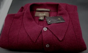 Tasso Elba Men 100% Fine Cashmere Sweater Burgundy NEW - Picture 1 of 9