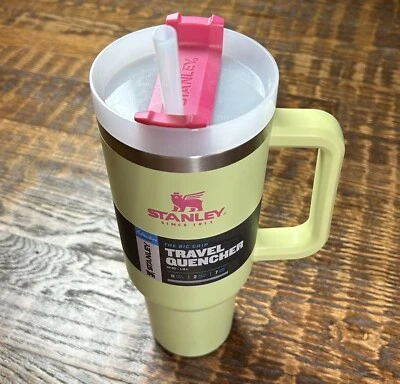 Stanley 40 oz Adventure Quencher Tumbler (2022) Rare Citron Mix Lime Pink - Image 1 of 4