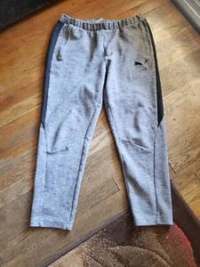 Puma Boys Track Pants Gray Size Large - Picture 1 of 6
