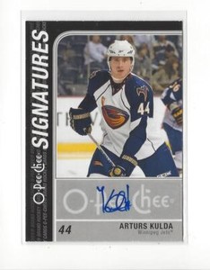 2011-12 O-Pee-Chee Signatures #OSAK Arturs Kulda AUTOGRAPH Jets