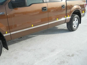 Stick-on Stainless Steel Insert 12 Pc For 2004-2008 Ford F-150 Crew Cab 6.5' Bed - Picture 1 of 6