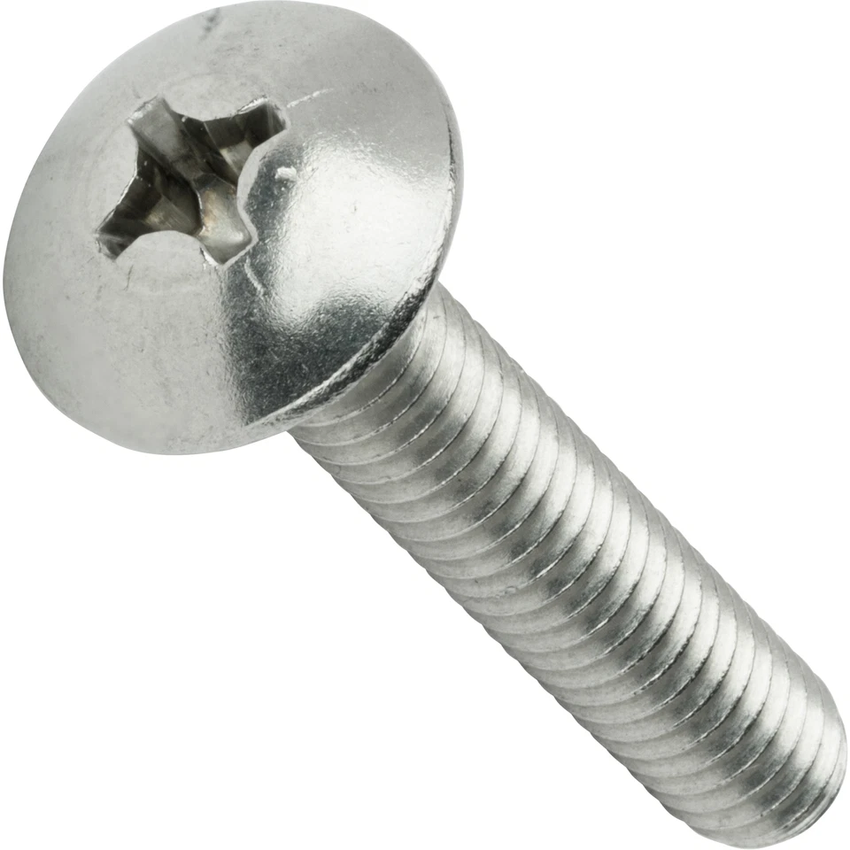 FASTENERE 8-32 x 1/2" Phillips Truss Head Machine Screws Stainless Steel 18-8 Qty 100