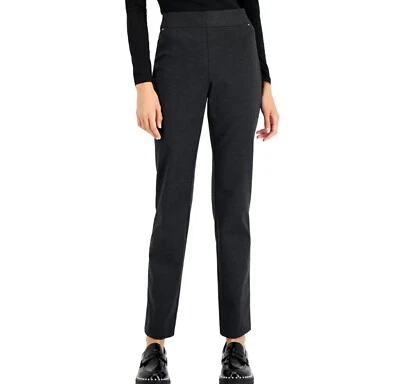 Inc International Concepts Ponte-Knit Pull-On Straight-Leg Pants Heather GRAY XS - Image 1 of 4