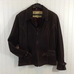 Chaqueta Lloyd Elliot's Country Club Cosida Marrón Cuero Genuino Pequeña/Mediana - Imagen 1 de 1