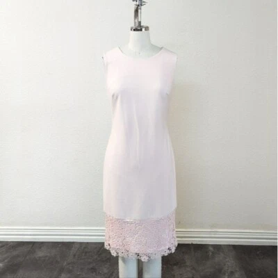 Vestido recto DKNY Crochet Rosa 6 boda fiesta cóctel clásico primavera coqueta Foto 1 de 4