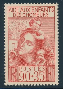 Timbre France 428** Aux Enfants de Chomeurs luxe neuf sans charnière - Foto 1 di 1