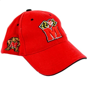 Cappello rosso Terrapins Maryland Terps NCAA/FBS BigTen Steve & Barry's Ball Cap - Foto 1 di 8
