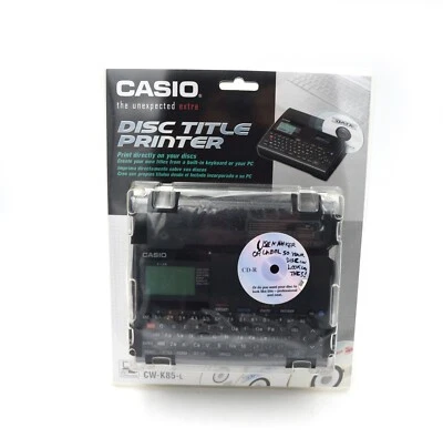 NOS Casio CW-K85 CD/DVD Thermal Printer Label Maker Creator Printing Sealed New - Image 1 of 4