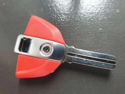 RED BMW PANNIERS 650 F800 K1200 K1300 K1600 R1200 C650 KEY FOB CUT FROM A PHOTO - Image 1 of 1