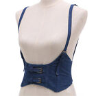 Vintage Women Corset Vest Steampunk Harness Strechy Wide Cincher with Buckle Top