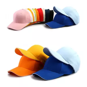 Gorra de béisbol unisex para hombre mujer 12 colores en blanco liso sombreros de camionero ajustables - Imagen 1 de 19