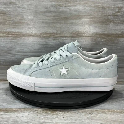 匡威女式 Chuck One Star 麂皮绒 Ox 低极蓝色运动鞋 7 码 — 第 1/4 张图片