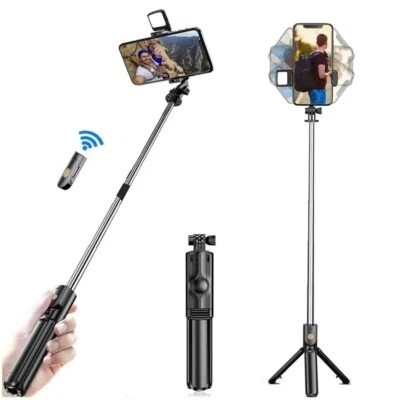 Bluetooth Control Remoto Selfie Stick Trípode Teléfono Escritorio Soporte Escritorio Universal Foto 1 de 4