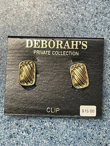 Deborah’s Private collection - gold tone - clip on earring - New - Picture 1 of 3