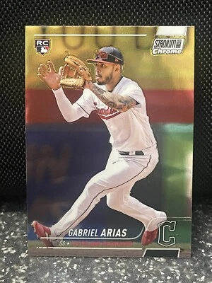2022 Gabriel Arias #339 Topps Stadium Club Chrome Guardians Free Shipping - Image 1 of 2