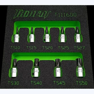 5 Point Tamperproof Security Torx Socket Set 1/4" Drive 9pc Trident T111600EVA - Picture 1 of 2