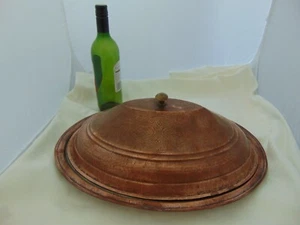Domed hammered copper serving dish meat platter antique Islamic Persian Ottoman - Picture 1 of 8