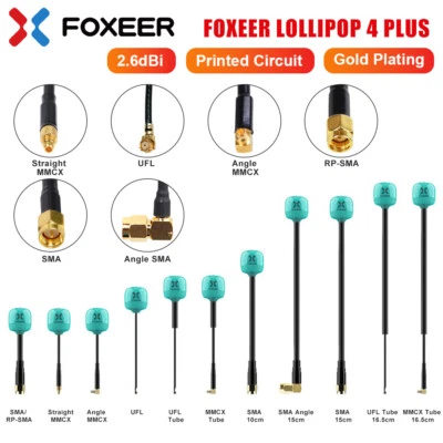 FOXEER FPV Antenna Lollipop 4 Plus 5.8G 2.6dBi RHCP LHCP SMA for RC FPV Drone UK - image 1 of 4