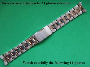 19 mm SOLIDE BRACELET "OYSTER" ACIER SUR BOUCLE DÉPLOYANTE IDEAL YEMA SUPERMAN - Picture 1 of 12