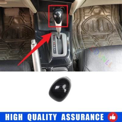 Cubierta de perilla de cambio de marchas de consola central de fibra de carbono para Honda Civic 2012-2014 9th Foto 1 de 4