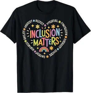 Inclusion Matters Special Education Teacher Autism Awareness T-Shirt - Picture 1 of 4