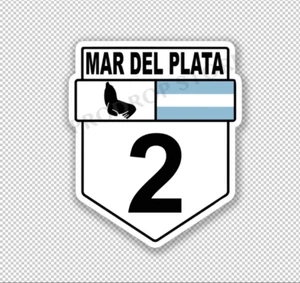 Argentina Ruta 2 Car Decal Sticker Mar Del Plata Highway Autovia 2 Ruta 40 - Picture 1 of 2