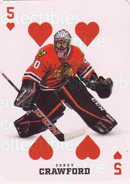 2016-17 Chicago Blackhawks Bud Light Playing Card #17 Corey Crawford - Image 1 of 1