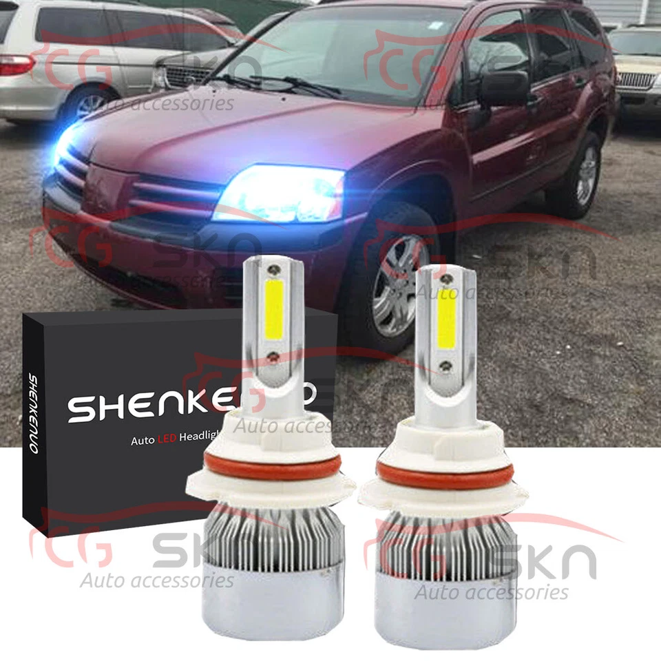 Para MITSUBISHI Endeavor 2004-2011 - 2X 9007 HB5 8000K Bombilla Faro LED Alta/Baja Foto 1 de 4