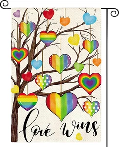 Pride Rainbow LGBTQ Garden Flags 12X18 Inch Double Sized Lesbian Gay Yard Outdoo - Picture 1 of 1
