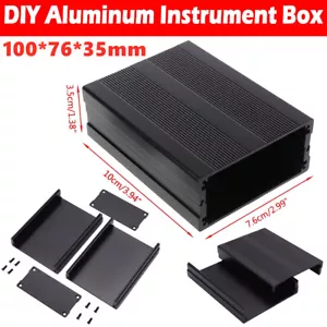 100*76*35mm Aluminum PCB Instrument Box DIY Enclosure Electronic Project Case - Picture 1 of 9