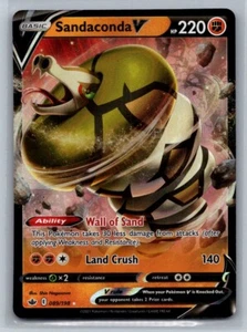 2021 Sword & Shield - Chilling Reign Sandaconda V Basic/Rare Holo V #89 - Bild 1 von 2