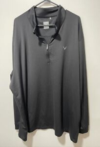 callaway opti dri Golf 3xl Long Sleeve Black 1/4 Zip Men’s Shirt