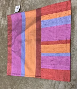 NWT Gorgeous Sia Brand Silk & Cotton Multi Cultural Print Colorful Pillow Sleeve - Picture 1 of 12