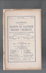 JOURNAL of the SOCIETY of LEATHER TRADES CHEMISTS ,AUGUST 1919 - Picture 1 of 1