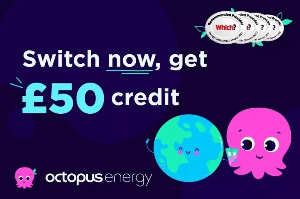 Octopus Energy Referral - £50 FREE Credit For You - Image 1 of 1