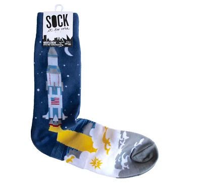 Calcetines Sock It To Me 3,2,1 Lift Off Rocket Crew azules nuevos con etiquetas Foto 1 de 2
