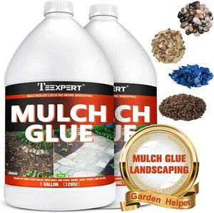 Mulch Glue - 2 Gallon Mulch Glue for Landscaping Adhesive Lock for Garden Stones - Picture 1 of 6