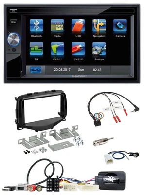 Blaupunkt 2DIN Bluetooth TMC USB Lenkrad SD Navigation für Toyota Aygo 2014-2021 - Bild 1 von 4