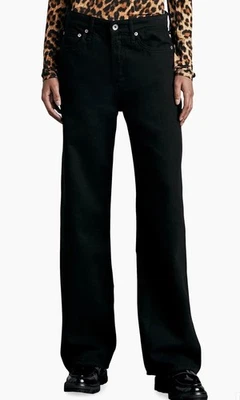 Rag And Bone Black Featherweight Logan Five Pocket Jean Straight New Size 23 - Image 1 of 4