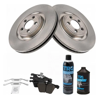 For Jaguar XF 2009-2015 TRQ BKA19517 Front Disc Brake Kit w Ceramic Pads - Image 1 of 4