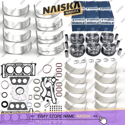 Kit de sellos de cojinetes de pistones de revisión del motor para Mercedes-Benz SLK350 M276 3,5 L Foto 1 de 4