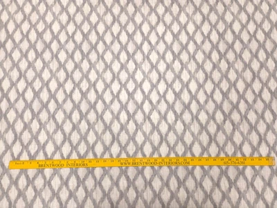 Tecido Waverly FLOATING TRELLIS SHELL prata bronzeado designer geométrico cortina Uph - Imagem 1 de 4